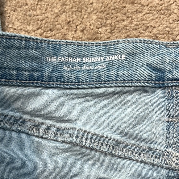 Adriano Goldschmied The Farrah High Rise Skinny Ankle Raw Hem Jeans - Picture 7 of 9